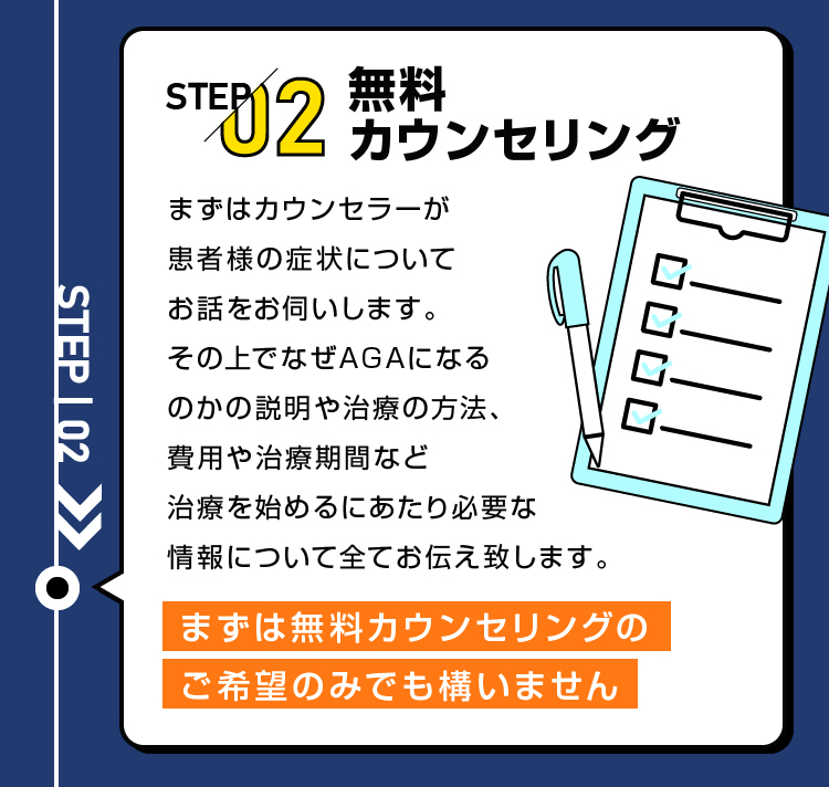 STEP02 無料カウンセリング