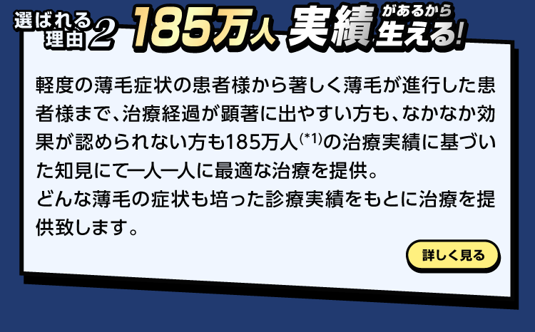 実績があるから生える！