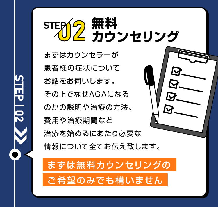 STEP02 無料カウンセリング